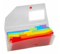 Organiseur - Snopake - 15770 - Classeur Expansible - 6 Sections - Couleur Arc-En-Ciel
