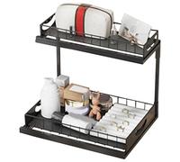 Organiseur sous évier de salle de bain | Organiseur à 2 niveaux sous l'armoire sous l'armoire de cuisine | Organiseur d'étagère réglable pour épices et articles de toilette