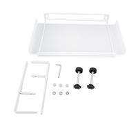 Organiseur sous Le Bureau à Pince sur étagère de Rangement, Panier, Plateau de Gestion des câbles pour routeur Filaire, multiprise, Gain de Place, Acier au Carbone, Durable, (White)