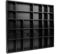 Organiseur tiroir - CREATIVE HOME - Vitrine Plateau Bois Noir - 28 Compartiments - 44,5 x 40 x 3 cm