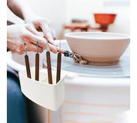 Organiseur universel pour roue de poterie, étagère de rangement en plastique durable avec fentes réglables, 2 tailles (A)