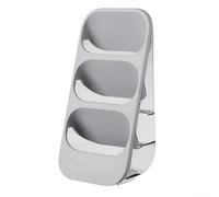 Organiseur vertical à 3 étages avec trous de drainage, parfait pour ranger cuillères, fourchettes et couteaux dans votre cuisine (gris de haute qualité)