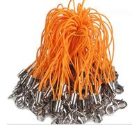 Organisez efficacement vos clés avec l'outil de décoration de sangle de téléphone avec fermoir mousqueton coloré de 70 mm (orange)