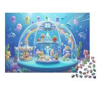 Organismos Marinos Y Atlantis, Rompecabezas De 1000 Piezas Para Adultos Y Niños, Rompecabezas De Piso, Juego De Rompecabezas Y Juego Familiar, Gran Templo De Piedra Y Pilares Tallados