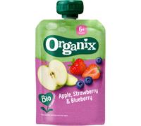 Organix Bio Aliments Pour Bébé Gourde +6 Mois Pomme Fraise Et Myrtille 100g
