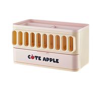 Organizador de cajones de escritorio: caja de almacenamiento sin deslizamiento para la organización con uso átil | Matériau de ABS avec diseño multifonctionnel, titulaire de papelería para el