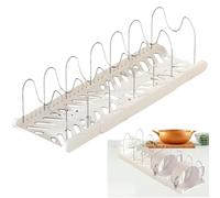 Organizador De Gabinete Para Y Sartenes,Organizador De Estantes Para,Organizador De Macetas Expandible Debajo Del Gabinete - Estante Organizador De Cocina Con 7 Compartimentos Ajustables,