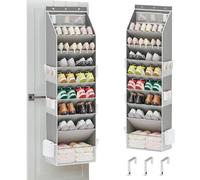 Organizador Zapatos Puerta 8 Niveles 16-24 Pares Almacenamiento Armario Entrada Baño Trastero Dormitorio Aula Práctico Colgante Resistente Espacio Orden Hogar Interior Multifuncional Fácil Mo