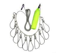 Organized Fishing Adventures Start Here Mécanisme de verrouillage robuste avec indicateur flottant lumineux Vert (10 boucles)