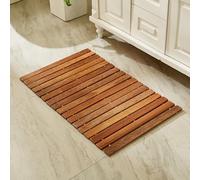 Organizedlife Tapis de bain en bois, 80 x 50 cm, Rectangulaire, Tapis de douche, Motif barre