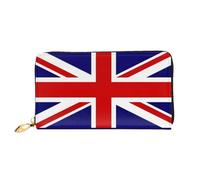 Organizer Portefeuille long en cuir avec fermeture éclair pour femme Grande | Drapeau du Royaume-Uni 12 emplacements pour cartes, poche pour pièces de monnaie et compartiments pour un usage quotidien et