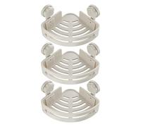 Organizzatore Angolo Doccia - ABS 21,5 x 14,5 x 5,4 cm Organizzatore Triangolare A 3 Livelli Senza Fori Con Ganci Capacità Di Carico 18 kg Scaffale Doccia A Vasca Da Bagno Maison Hôtel Appartamento