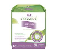 Organyc - Lot de 12 sous-vêtements en coton bio pour fuites urinaires indésirables et mauvaises odeurs Taille XL
