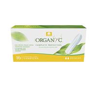 Organyc Tampons 100% coton bio certifié sans applicateur – Réguliers, 16 tampons