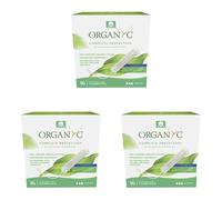 Organyc Tampons en Coton Biologique Certifié avec Eco-Applicateur - Super, Flux Abondant, Sans Chlore ni Parfum - 16 Unités (Lot de 3)