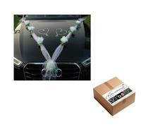 Organza M + de cœurs voiture de mariage bijoux rose décoration décoration auto Bijoux Mariage Car Auto Wedding ratan Guirlande voitures Weiß / Weiß / Weiß