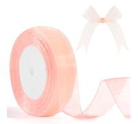 Organza Rose 25mm 46m Ruban Cadeau Fete Des Mere Pour Emballage Cadeau Ruban Voiture Mariage Decor Organza Mariage Decoration Cadeaux Noel Decor Bouquet Pour Decoration Octobre Rose Noel
