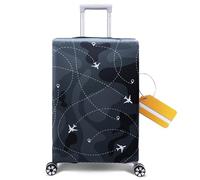 OrgaWise Housse Valise et Étiquette Hauteur des bagages adaptée 48-53CM Luggage Cover de Elastique Housse de Protection pour Valise (Flight,S (18"-21"))