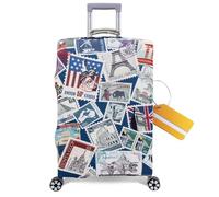 OrgaWise Housse Valise et Étiquette Hauteur des bagages adaptée 48-53CM Luggage Cover de Elastique Housse de Protection pour Valise (Postale,S (18"-21"))