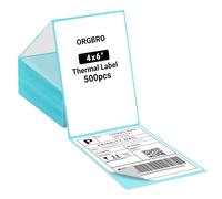ORGBRO Étiquettes d'expédition thermiques DHL 4 x 6 (102 mm × 152 mm) Papier thermique Etiquettes d'expédition Étiquettes d'adresse autocollantes pour imprimantes d'étiquettes, 500 feuilles