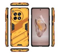 ORGCIUFB Compatible avec OnePlus Ace 3 5G (Version Nationale) Coque Fine avec Béquille en PC Et TPU, Coque De Protection Robuste Antichoc avec Support(Orange)