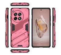 ORGCIUFB Compatible avec OnePlus Ace 3 5G (Version Nationale) Coque Fine avec Béquille en PC Et TPU, Coque De Protection Robuste Antichoc avec Support(Pembe)