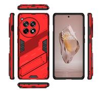 ORGCIUFB Compatible avec OnePlus Ace 3 5G (Version Nationale) Coque Fine avec Béquille en PC Et TPU, Coque De Protection Robuste Antichoc avec Support(Rosso)