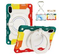 ORGCIUFB Coque de protection robuste pour Honor Pad X9/Pad X8 Pro 11,5 (2023), support rotatif à 360°, bandoulière, porte-crayon et anneau de poignée, pour enfants et adultes (rouge vert)