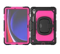 ORGCIUFB Coque en silicone pour Samsung Galaxy Tab S10 FE 11" SM-X520/X526B 2025 avec porte-crayon + protecteur d'écran, coque de protection intégrale robuste en silicone avec poignée rotative (PC