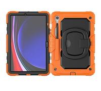ORGCIUFB Coque en silicone robuste avec porte-crayon + protecteur d'écran pour Samsung Galaxy Tab S10 FE 11" SM-X520/X526B 2025 (orange)