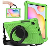 ORGCIUFB Coque pour enfants pour Samsung Galaxy Tab S6 Lite 10,4" SM-P620/P625/P610/P613/P615/P619 - Housse de protection antichoc avec bandoulière et anti-traces de doigts (vert)