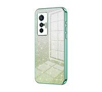 ORGCIUFB Coque pour VIVO X70/X70T, coque de protection hybride transparente à paillettes galvanisées, fine et transparente, anti-rayures, absorption des chocs en TPU pour X70/X70T (vert)
