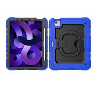 ORGCIUFB Coque résistante aux chocs en TPU pour iPad Pro 11 (2022/2021/2020/2018)/AIR 4 10.9 2020/Air 5 2022 pour enfants, poignée rotative à 360 degrés, support avec protection d'écran + bandoulière