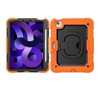 ORGCIUFB Coque résistante aux chocs en TPU pour iPad Pro 11 (2022/2021/2020/2018)/AIR 4 10.9 2020/Air 5 2022 pour enfants, poignée rotative à 360 degrés, support avec protection d'écran + bandoulière
