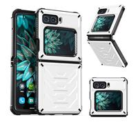 ORGCIUFB Étui à rabat pour téléphone Moto Razr 2022 - TPU + PC - Coque antichoc robuste et résistante aux chocs pour Razr 2022 5G - Coque super fine (blanc)