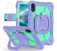 ORGCIUFB Étui de Protection pour Tablette Case for Xiaomi Redmi Pad 2 11 inch 2025 Rugged Shockproof Cover,Protective Case W 360 Swivel Kickstand+Hand Strap+Shoulder Strap Protection Robuste(Mor)