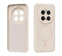 ORGCIUFB Étui magnétique pour téléphone compatible avec Honor Magic 7 Pro, doublure en microfibre douce, anti-rayures et fine, en silicone liquide résistant aux chocs (beige)
