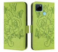 ORGCIUFB Étui Portefeuille Fin en Cuir PU for Oppo Realme C21Y, Coque de Protection Antichoc avec Porte-Cartes et dragonne(Ye?il)