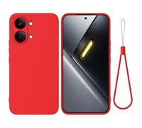 ORGCIUFB for Xiao Mi Poco X8 Pro Max 5G Case for REDMI Turbo 5 Max 5G Phone Case Anti-Scratch Thin Slim Liquid Silicone Soft TPU Full Camera Protection Bumper Pure Color Simple Cover(Rosso)