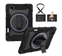 ORGCIUFB Shockproof Case for Honor Pad GT Pro 12.3" / MagicPad 2 12.3" Tablet Cover Kids Case TPU Case Kickstand Rugged Protective Cover with Hand Strap Carrying Strap(Svart)