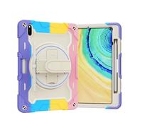 ORGCIUFB Shockproof Case for Huawei MatePad Pro 10.8 inch 2019/2021 Release Tablet Cover, Heavy Duty TPU Case Kickstand Rugged Protective Case Kids Cases with Hand Strap Carrying Strap(Pembe)