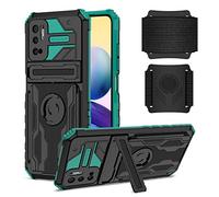 ORGCIUFB Support de téléphone pour Xiaomi POCO M3 PRO 5G, rotation à 360° et bracelet de sport amovible, protection de qualité militaire robuste et antichoc (vert foncé)