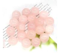 ORGEFY Boule de Cristal de 16 mm, sphère de Pierre, décoration d'intérieur, Pierre précieuse de Poche, Perle Ronde en Quartz, spécimen minéral - Quartz Rose - 5 pièces