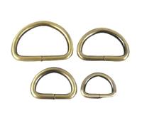 ORGEFY Lot de 10/20 Boucles métalliques 13/17/20/25/32/38/50 mm pour Sangle de Sac, Fermoir en D, ajusteur de connecteur de Sac à Main, Crochet, Accessoires de Bricolage, 13 mm, 20 pièces, Laiton