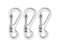 ORGEFY Lot de 10 mousquetons à Ressort pour Porte-clés, Mousqueton, Cordon, paracorde, Accessoires de Bricolage pour Sac à Dos de Camping en Plein air, Argent
