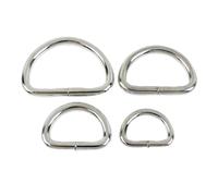 ORGEFY Lot de 5 Boucles en métal de 13 à 50 mm de diamètre extérieur, Fermoir pour Ceinture, Sac à Dos, Sac à Main, Chaussures, col de vêtement, Couture, Bricolage, Artisanat du Cuir, 38 mm, Argent