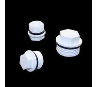 ORGEFY Lot de 6 bouchons filetés mâles de 1/2,3/4,1" en PVC - Norme européenne - Embouts de tuyau, accessoires de plomberie