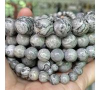 ORGEFY Perles en Pierre 4, 6, 8 et 10 mm, œil de Tigre, Lave, Turquoise, Agate, Jaspe, pour la Fabrication de Bijoux, Bracelets, Colliers, Jaspe cartographique, 6 mm, 59 à 61 pièces