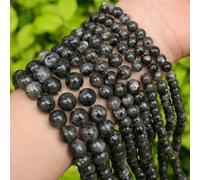 ORGEFY Perles en Pierre œil de Tigre, Turquoise, Tourmaline, Quartz Rose, Agate, pour la Fabrication de Bijoux, Bracelets, 6, 8, 10 mm, Labradorite, Environ 45 pièces