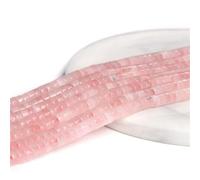 ORGEFY Perles en Pierre Naturelle 4 x 2 mm, œil de Tigre Poli, abaque, Rhodochrosite, Brin Libre, pour Bracelet, Bijoux DIY, Quartz Rose, 4 x 2 mm